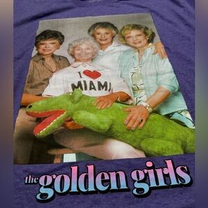 Golden Girls Television show men’s T-shirt classic Retro 80's purple size medium